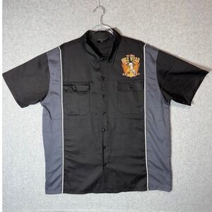 Biker Apparel Shirt Men XL Black Daytona Beach Bike Week 79th Annual Button-Down